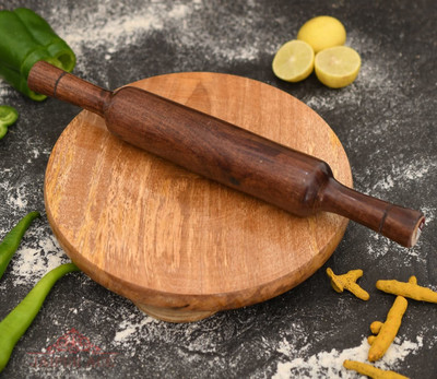 Duodeno Rolling Pin & Board Rolling Pin & Board(Brown, Pack of 1)