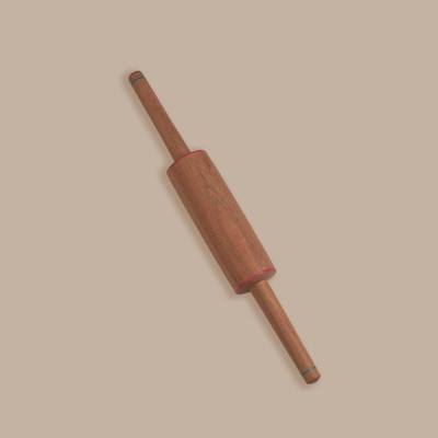 Malviya Handicrafts Handmade Wooden Rolling Pin-01 Rolling Pin & Board(Brown, Pack of 1)