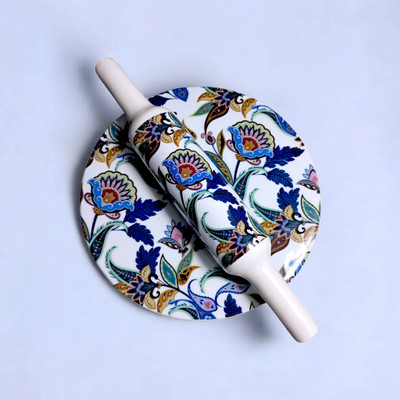 CRUST OVERSEAS Rolling Pin & Board Rolling Pin & Board(Multicolor, Pack of 1)