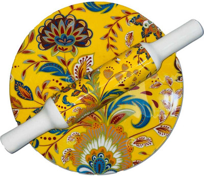 TAHandicrafts Rolling Pin & Board(Multicolor, Pack of 1)