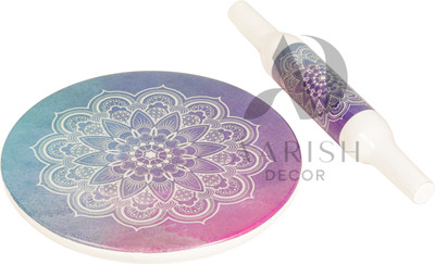 AARISH DECOR PRINTED ROLLING BOARD SET Rolling Pin & Board(Multicolor, Pack of 2)