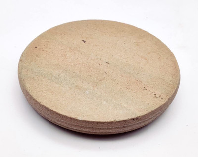 BRIJ HAAT Stone Chandan rubbing chakla Pata for preparing Paste 4 inch Board(Brown, Pack of 1)