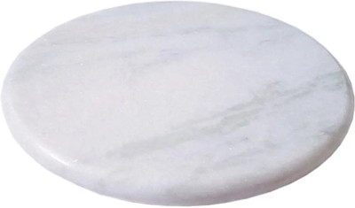 RSPTJM White Marble Chakla/Marble Roti Maker/ Size 9 Inch (White)f Board(White, Pack of 1)