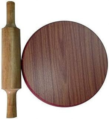 Divya group Rolling Pin and Board Rolling Pin & Board(Brown, Pack of 1)