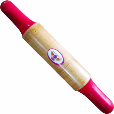 Jayam Traditional WOODEN 30CM Rolling Pin(Red, Pack of 1)