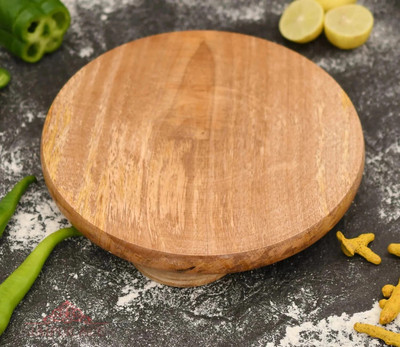 BLLUEX wooden chakla/roti maker/roti board/rolling board/bread maker board Board(Brown, Pack of 1)