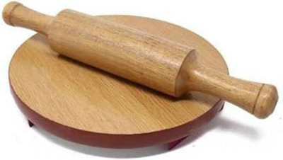 VAS Collection Home Rolling Pin & Board(Beige, Pack of 2)