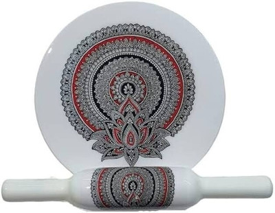 KDEP Premium Chakla Belan Marble Chakla Rolling Pin and Bords Rolling Pin & Board(Multicolor, Pack of 1)
