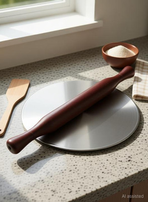 Prodealnet Rolling Pin & Board (Steel, Pack of 1)/Latest Stainless Steel Rolling Pin & Board /steel Chakla Belen /Chapati and Roti Maker /Heavy Quality Chakla Belan Set steel/ Stainless Steel Rolling Pin & Board (Steel, Pack of 1) Rolling Pin & Board(Steel, Pack of 2)