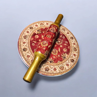 CRUST OVERSEAS Rolling Pin & Board Rolling Pin & Board(Multicolor, Pack of 1)