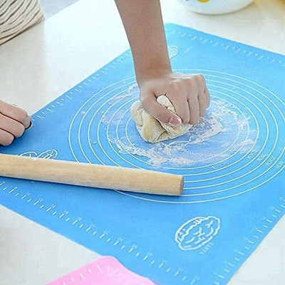 PURCHASE ZONE Silicon Fondant Rolling Mat with Measurements Stretchable for Kitchen Roti Food-grade Silicone Baking Mat(Pack of 1)