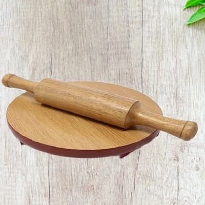 Chakla Belan CANO CRYSTALS ,Chakla 24cm Daimeter Belan 30cm Length ROLLING PIN AND BOARD Rolling Pin & Board(Multicolor, Pack of 1)