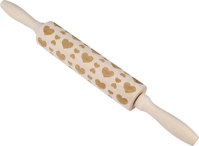 pinkparifashion Rolling Pin for Roti Baking Non Stick Surface Wooden Handle Dough Rollers Rolling Pin(Brown, Pack of 1)