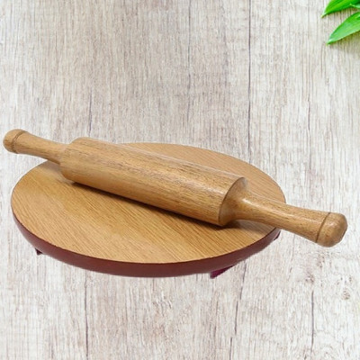 Chakla Belan CHAKLA BELAN, ROTI MAKER, ROLLING PIN BOARD Rolling Pin & Board(Yellow, Pack of 1)