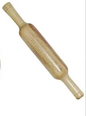 Sjeme Wooden Rolling Pin Roti Chakla Belan Rolling Pin(Brown, Pack of 1)