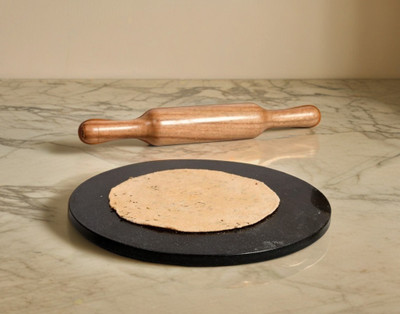 MDE Black Marble Chakla (10 Inch) | Chapati Maker | Roti Chakla | Rolling Pin Board(Black, Pack of 1)
