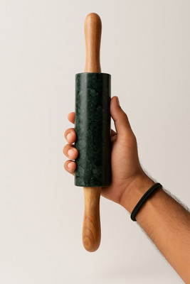 varadaindia Rolling Pin & Board(Green, Pack of 1)