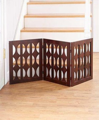 Star Handicrafts1 Wooden Room Partition/ for Living Room 3 Partitions Brown Small Screen Solid Wood Decorative Screen Partition(Floor Standing, Finish Color - Brown, 3, Pre-assembled)