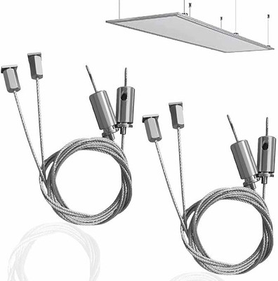 ABAJ Abaj Lighting 1Meter Steel Suspension Kit Hanging kit Pack of 2 Metal Decorative Screen Partition(Hanging, Finish Color - Silver, 2, Pre-assembled) deal from flipkart ABAJ Abaj Lighting 1Meter Steel Suspension Kit Hanging kit Pack of 2 Metal Decorative Screen Partition(Hanging, Finish Color - Silver, 2, Pre-assembled) deal from flipkart
