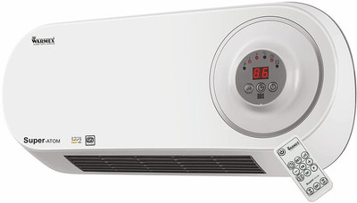 Warmex Home Appliances Super Atom 1000/2000 Watts with Remote Wall Mount PTC Fan Room Heater