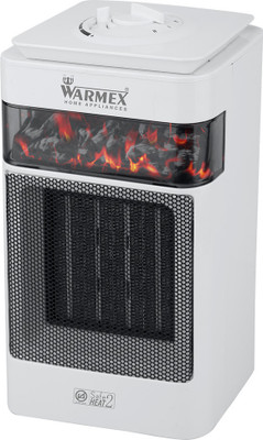 Warmex Home Appliances 750/1500 Watts PTC Bonfire +(White) Fan Room Heater
