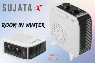 SUJATA For Room in Winter & Bedroom ! 1000W & 2000W ! Hot Air Blower Selection Switch Fan Room Heater