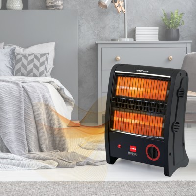 cello SUPERWARM 100 (800W) | Nosie Free | Black | Quartz Room Heater