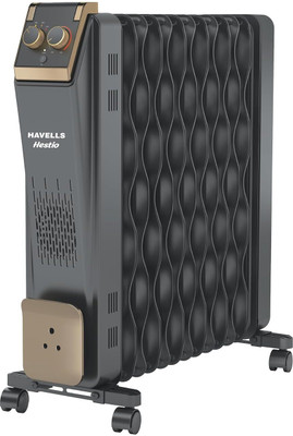 HAVELLS Hestio Wave 13 Fin 2900 Watt, Thermostatic heat control & PTC fan control Oil Filled Room Heater