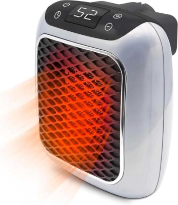 Celeb Villa Portable Electric Wall space Heater With Adjustable Thermostat and Timer-Grey Fan Room Heater