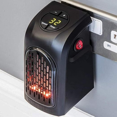 MANTICORE Personal LED Display Electric Mini Plug-in Handy Heater With Timer Fan Room Heater