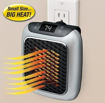 LUXORIO Handy Heater Turbo, Personal Electric Ceramic Space Heater, 800 Watts Fan Room Heater