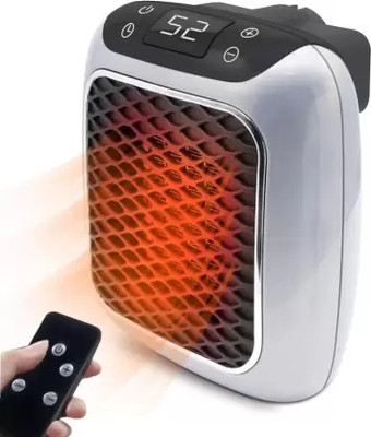 WINDCOMM Electric800WHeaterWithRemoteSpeedcontrolTimerWalltHeaterforOffice Fan Room Heater