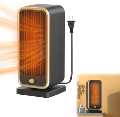 brainle Electric Mini Room Fan Heater Warmer for Bedroom PTC Hot Air Blower for Winter Fan Room Heater