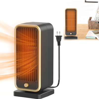 VUSTICA Electric Small Room Fan Heater Warmer for Bedroom PTC Hot Air Blower for Winter Fan Room Heater