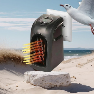 KRITAM Handy Room Heater Plug-in Heater, Mini Heater, Portable Room Fan Room Heater