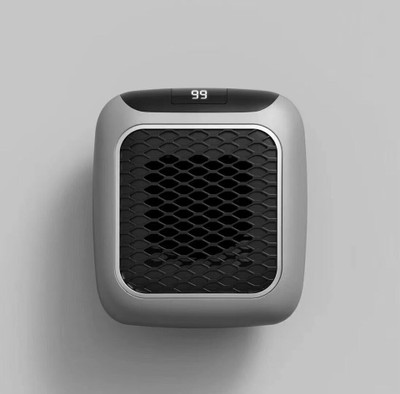 Wristkart New Handy Heater Turbo 800 Space-Saving Wall Outlet Heater-Grey Fan Room Heater