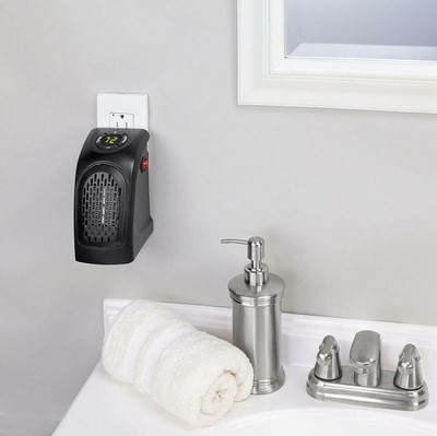 WINDCOMM Small Electric Handy Room Heater Compact Plug-in, The Wall Outlet 400Watts Fan Room Heater