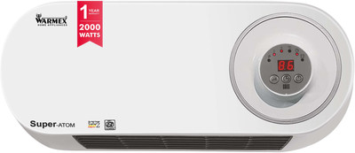 Warmex Home Appliances Super Atom 1000/2000 Watts with Remote Wall Mount PTC Fan Room Heater