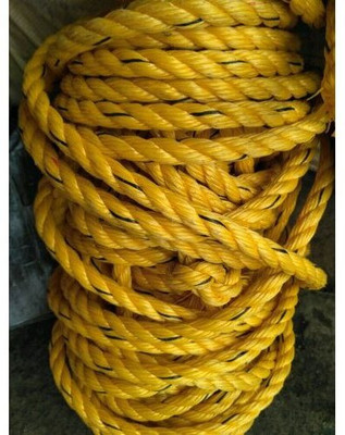 onneyretail Nylon Rope For Drying Clothes 10 mm Thickness Nylon Clothesline (10 m) Yellow(Length: 10 m, Diameter: 10 mm)