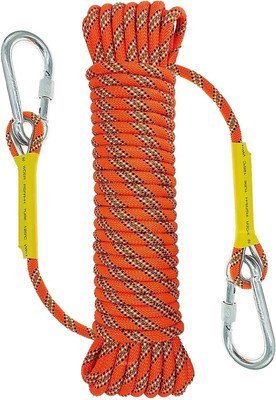 LAFILLETTE 10m Static Outdoor Rock Climbing Rope, Fire Escape Safety Rappelling Rope Orange(Length: 10 m, Diameter: 10 mm)