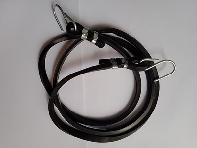 Basudev nylon Strong & long life Bungee Rope/BikeLuggage Rope steelhook Packof1 Black(Length: 1.5 m, Diameter: 10 mm)