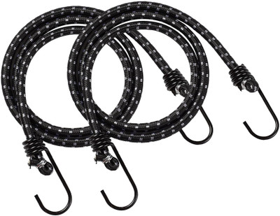 mapperz Multipurpose Flexible Stretchable Elastic Bungee Rope with Metal Hook(Pack of 2) Multicolor(Length: 5 m, Diameter: 5 mm)