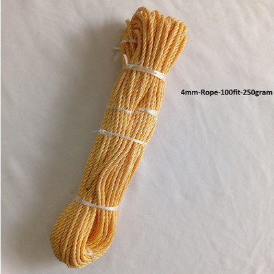 CORAL INDIA 4mm-Rope-100fit-250gram-Rb Yellow(Length: 30 m, Diameter: 4 mm)