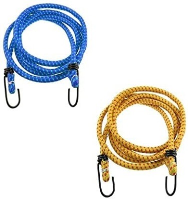 Adhvik Set of 2 Pcs Multipurpose High Stretchable Elastic Rope/bungee Cord with Hooks Multicolor(Length: 1.67 m, Diameter: 1 mm)