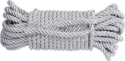 Vardhman Exclusive Zari Thread Dori Silver 10 MTS,Used in Bags Handle,Gift Packaging, Dresses, Crafts Works/DIY Projects Silver(Length: 10 m, Diameter: 60 mm)