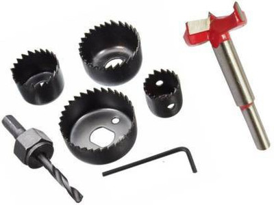 Digital Craft Heavy duty 6pcs Hole Saw Set for Cutting Round Wood 6pcs Hole Saw Set for Cutter Rotary Bit Set(7 Bits)