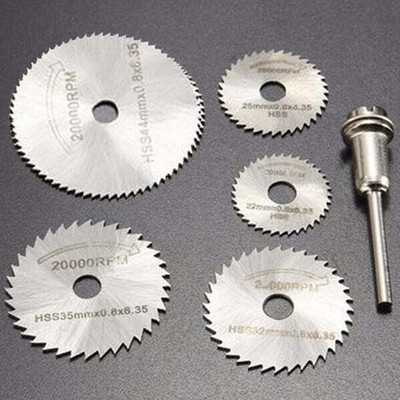 Oblivion 6pcs HSS Metal Circular Saw Blade Set – Rotary Tool Cutting Discs Attachment 6pcs Metal HSS Circular Saw Blade Set Cutting Discs for Rotary Tool Rotary Bit Set(6 Bits)