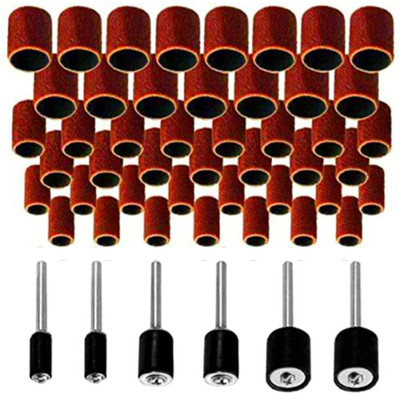KMECOMM 51PC Rotary Tool Grinder Bands Sanding Drum Set Finishing Work Wheel Nail Bits for all types of surface preparation and finishing work. Rotary Bit Set(51 Bits)