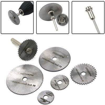 NITYA 6 Pcs/Set HSS Circular Saw Blades Cutting Discs Mandre For Drill Rotary Tool Rotary Bit Set(6 Bits)