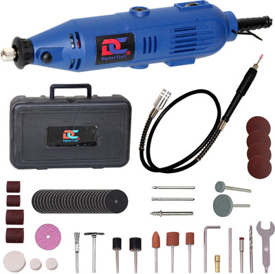 Digital Craft 130W Mini Rotary Die Grinder Tool Kit 6-Speed Variable, Flexible Shaft, Metal Chuck, 40 Accessories for Cutting, Grinding, Sanding & Polishing Rotary Tool(3.2 mm)
